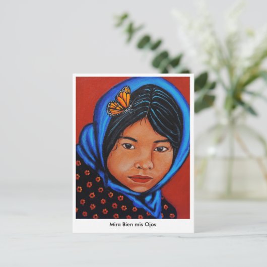 ‚Mira Bien mis Ojos‘ Postkarte (Stehend Vorderseite)