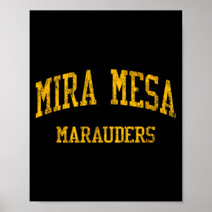 Mira Mesa High School HS San Diego CA Vintage-Desi Poster