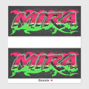 Mira Vorname Name Graffiti Aufkleber Sticker