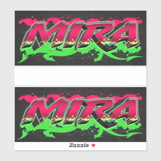 Mira Vorname Name Graffiti Aufkleber Sticker (Blatt)