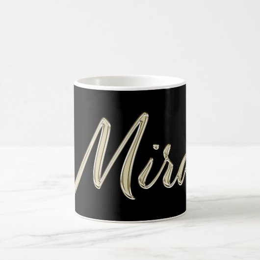 Mira white gold Handwriting Tasse Kaffeetasse (Mittel)