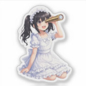 Mirabella Exploring – Cute Kaleidoscope Character  Aufkleber (Vorderseite)