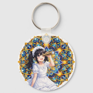 Mirabella in Kaleidoscope Gold – Color Mandala  Schlüsselanhänger