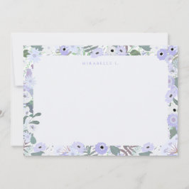 Mirabelle Flat Note Card in Lilac Mitteilungskarte