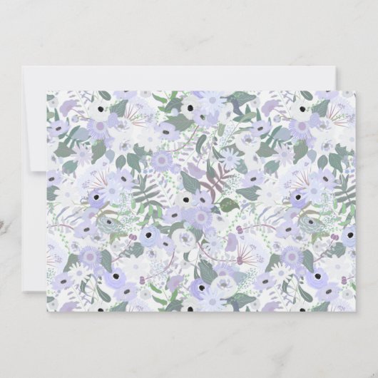 Mirabelle Flat Note Card in Lilac Mitteilungskarte (Rückseite)