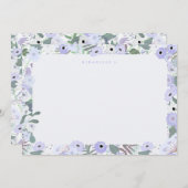 Mirabelle Flat Note Card in Lilac Mitteilungskarte (Vorne/Hinten)