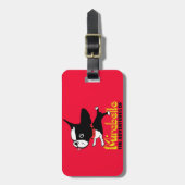 Mirabellen-Gepäckanhänger Bostons Terrier Gepäckanhänger (Vorderseite vertikal)