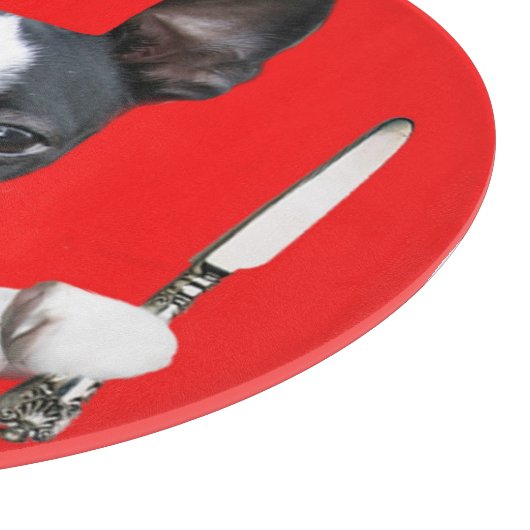 Mirabellen-Schneidebrett Bostons Terrier Schneidebrett (Ecke)