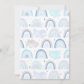 Miracle Baby Blue Rainbow Boy Shower  Einladung (Rückseite)
