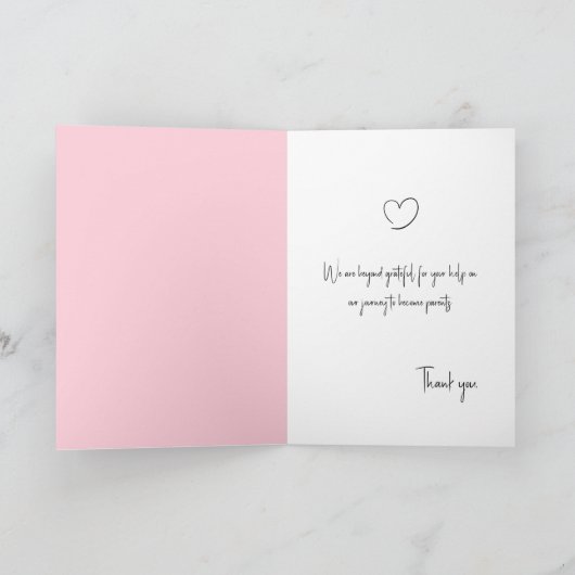 Miracle Baby IVF Fertilitätsarzt Dankeschön Karte (Innenseite)