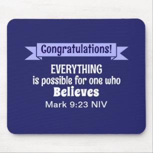 Miracle Bible Verse Christlich Faith Dark Blue Mousepad