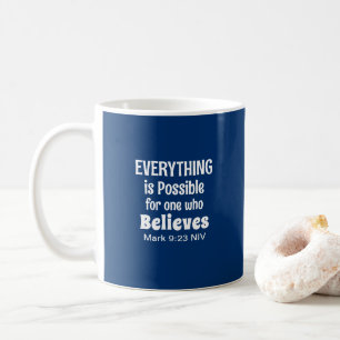 Miracle Bible Verse Christlich Faith Navy Blue Kaffeetasse