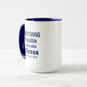 Miracle Bible Verse Christlich Faith Navy Blue Tasse (Vorderseite Links)