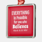 Miracle Bible Verse Christlich Faith Red Ornament Aus Metall (Links)