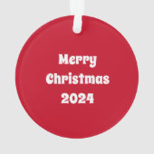 Miracle Bible Verse Christliche Glaube Rot und Wei Ornament (Rückseite)