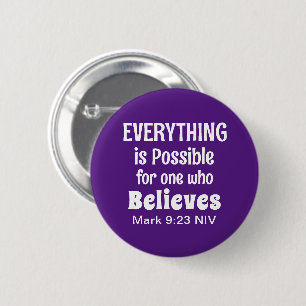 Miracle Bible Verse Christlicher Glaube Lila Button
