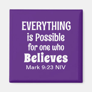 Miracle Bible Verse Christlicher Glaube Lila Magnet