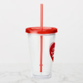 Miracle Bible Verse Red Heart Encouraging Believe Acryltrinkbecher (Rechts)