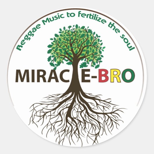 MIracle-Bro Roots-Aufkleber Runder Aufkleber (Vorderseite)
