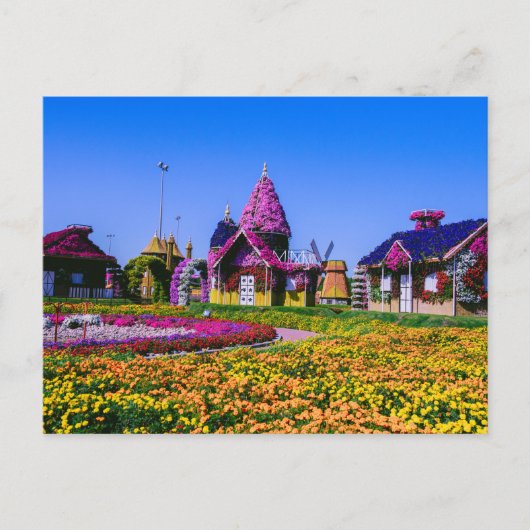 Miracle Garden, Blumenhäuser von Dubai Postkarte (Vorderseite)