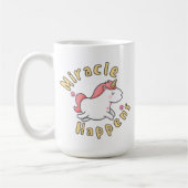Miracle happens cute unicorn mug design kaffeetasse (Links)