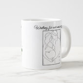 Miracle in Motion – Parents-to-Be Line Art Mug 🤍 Jumbo-Tasse (Vorderseite Rechts)