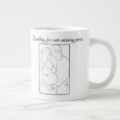 Miracle in Motion – Parents-to-Be Line Art Mug 🤍 Jumbo-Tasse (Rechts)