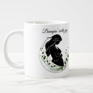 Miracle in Motion – Parents-to-Be Line Art Mug 🤍 Jumbo-Tasse