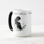 Miracle in Motion – Parents-to-Be Line Art Mug 🤍 Verwandlungstasse (Vorderseite Links)