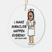 Miracle Nurse Cartoon Keramikornament (Links)