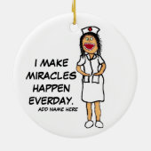 Miracle Nurse Cartoon Keramikornament (Hinten)