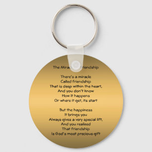 Miracle of Friendship Poem keychain Schlüsselanhänger