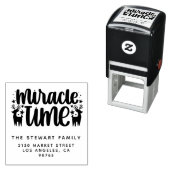 Miracle Time Weihnachtsfamilie Name Rücksendeadres Permastempel (Beispiel)