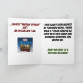 Miracle Worker Black Female Mechanic Geburtstag Karte (Innenseite)