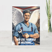 Miracle Worker Funny Mechanic Geburtstag Karte (Vorderseite)