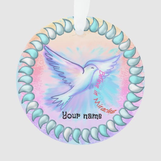 Miracles Dove Ornament (Vorderseite)