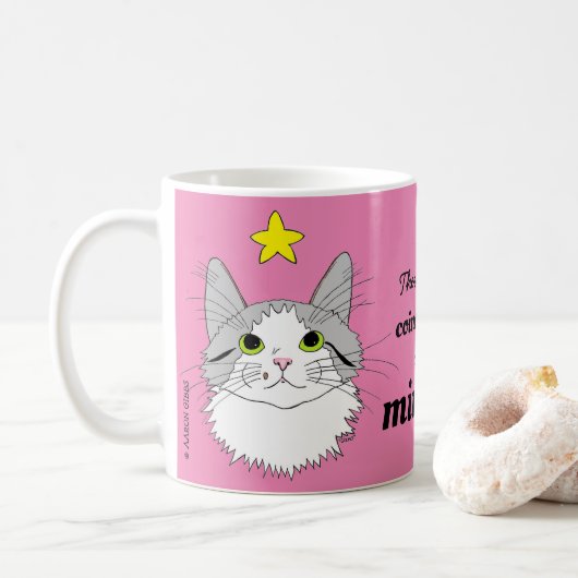 Miracles Gizmo Ragdoll Cat Inspiration Pink Kaffeetasse (Mit Donut)