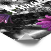 Miracles Happen African Daisy Blume Poster (Ecke)
