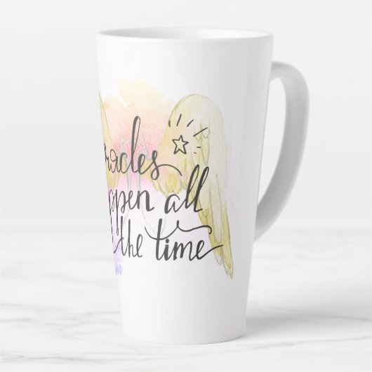 Miracles Happen Angel Wings  Milchtasse (Rechte Ecke)