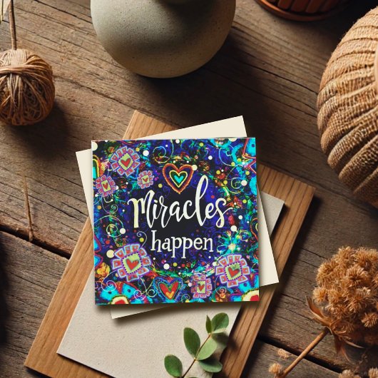 Miracles Happen Faith Blue Hübsch Inspiration