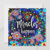 Miracles Happen Faith Blue Hübsch Inspiration (Vorderseite)