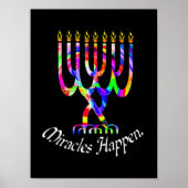 Miracles Happen Menorah Poster (Vorne)
