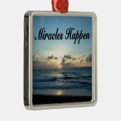 MIRACLES HAPPEN SILBERNES ORNAMENT (Rechts)
