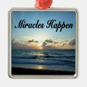 MIRACLES HAPPEN SILBERNES ORNAMENT