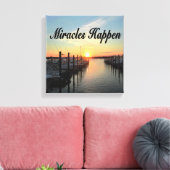 MIRACLES HAPPEN SUNSET FOTO DESIGN LEINWANDDRUCK (Insitu (Wohnzimmer))