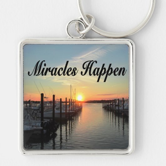 MIRACLES HAPPEN SUNSET FOTO DESIGN SCHLÜSSELANHÄNGER (Vorne)