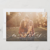 Miracles Imitate Gold Foil Schwangerschaft Ankündi Ankündigung (Vorderseite)