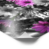 Miracles passieren Daisy-Blume Inspiration Fotodruck (Ecke)