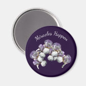 Miracles passieren Iris-Blume Inspiration Magnet (Vorderseite/Rückseite)