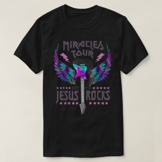 Miracles Tour Est Jesus Rock Christlicher Rock Rol T-Shirt (Design vorne)